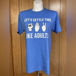 Tee Luv Blue Graphic T-Shirt SZ - L